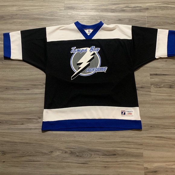 Official Men's XL Logo7 Darren Puppa Tampa Bay Lightning NHL Hockey Jersey - Picture 1 of 8